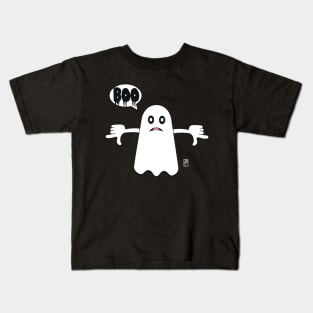 Unhappy​ Ghost​ Saying​ BOO! Ghost of Disapproval Kids T-Shirt